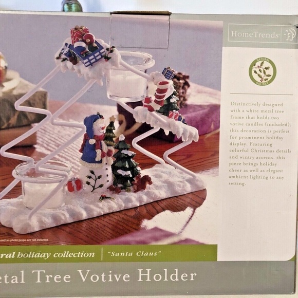 Home Trends Metal Tree Votive Candle Holder Snowman Natural Holiday Collection - Picture 12 of 12